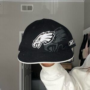 Reebok black flat billed Philadelphia Eagles hat